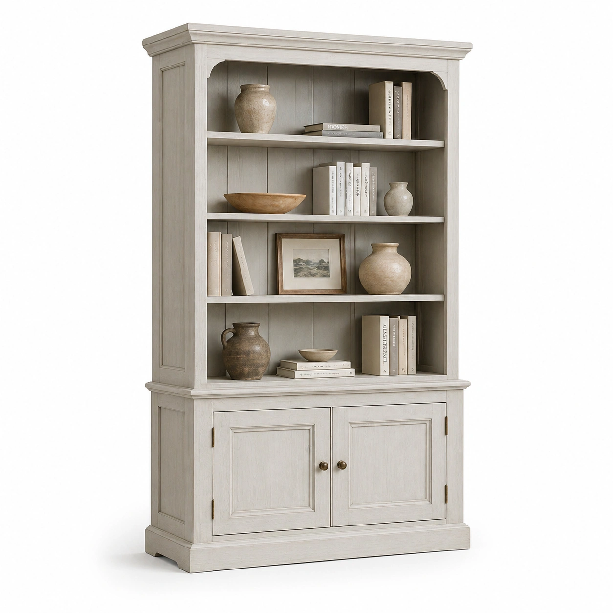 Armario biblioteca blanco clasico 2 puertas-orderkivo